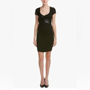 French Connection “Midnight Wrap” Dress -Faux Leather